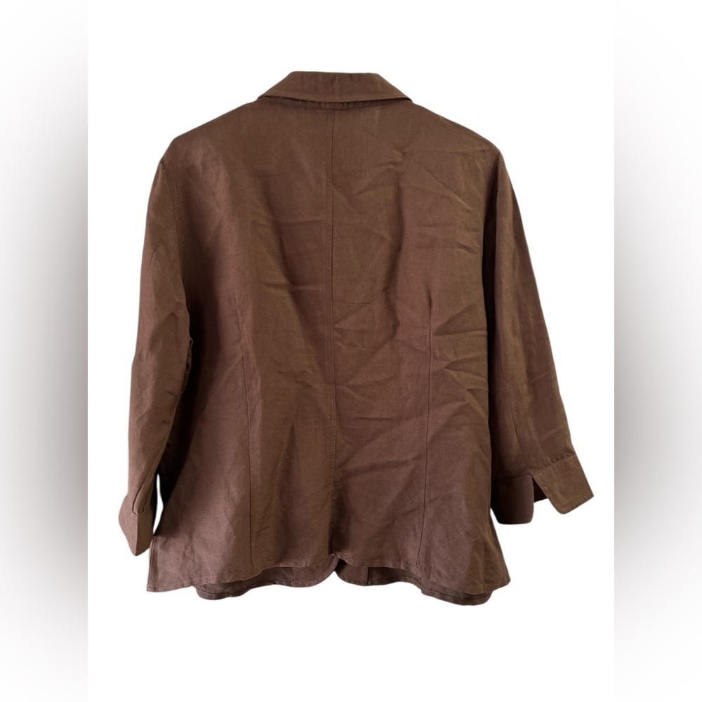 East 5th brown collared button down blouse - Picture 4 of 4